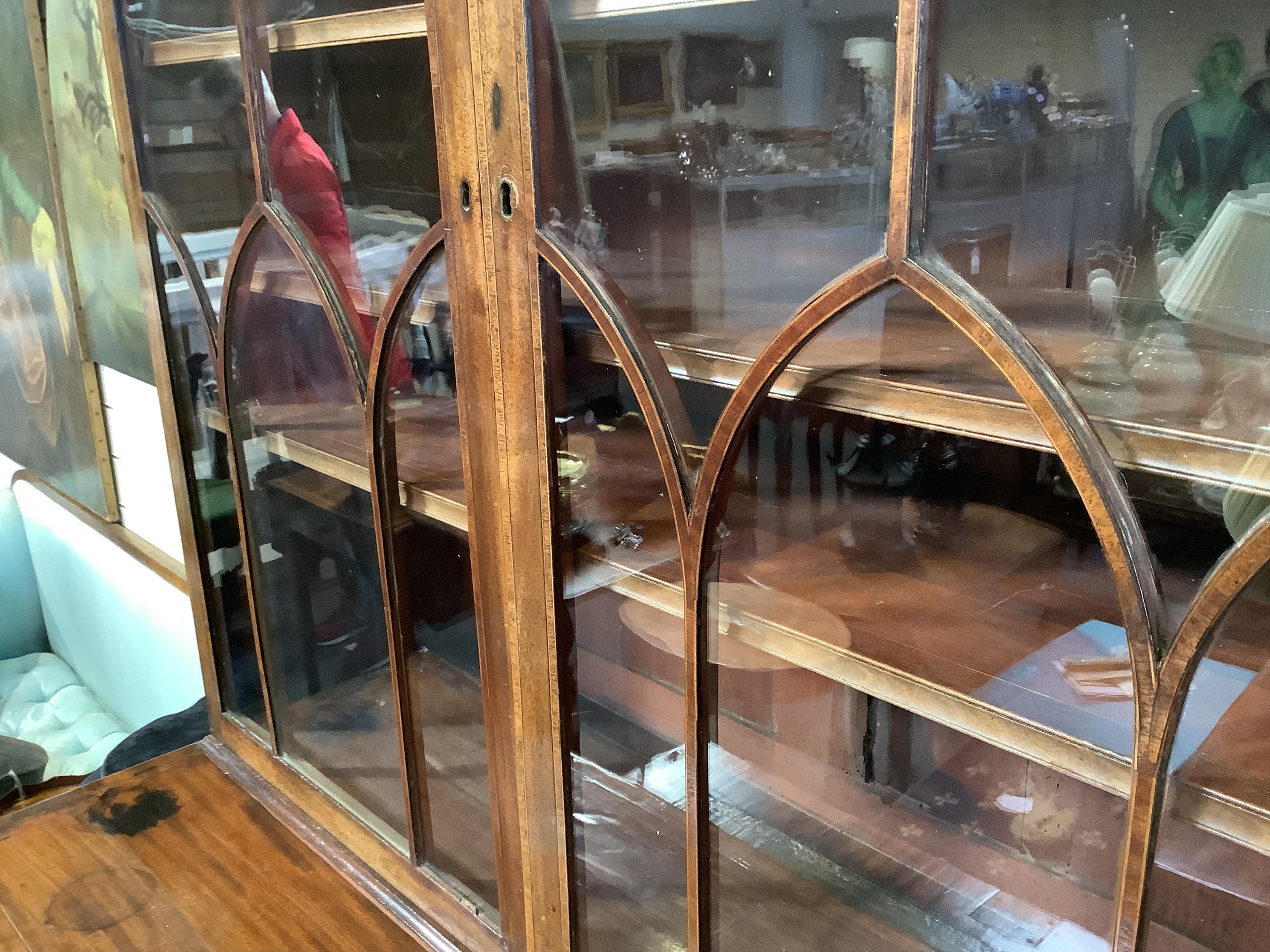 A Regency mahogany secretaire bookcase